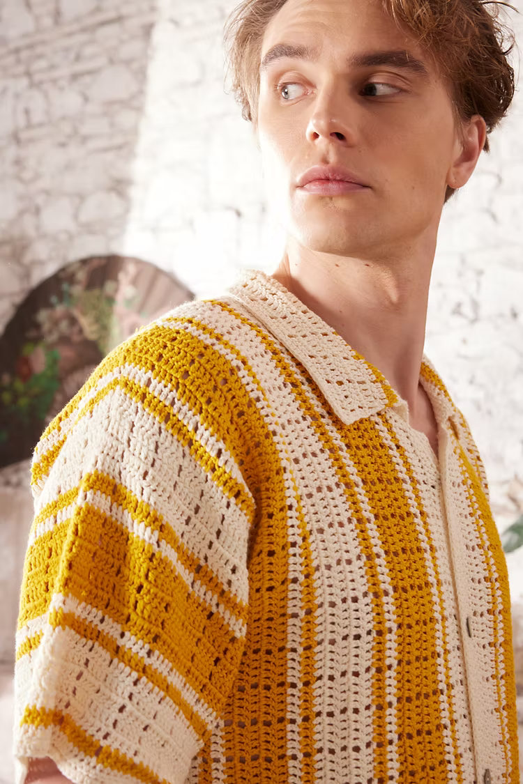 Strip Crochet Shirt
