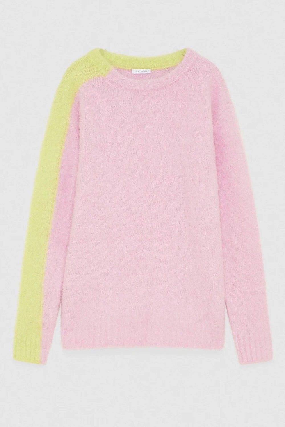 Constrasted alpaca sweater