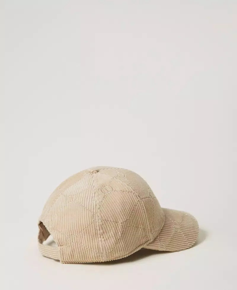 Velvet Baseball Cap Beige