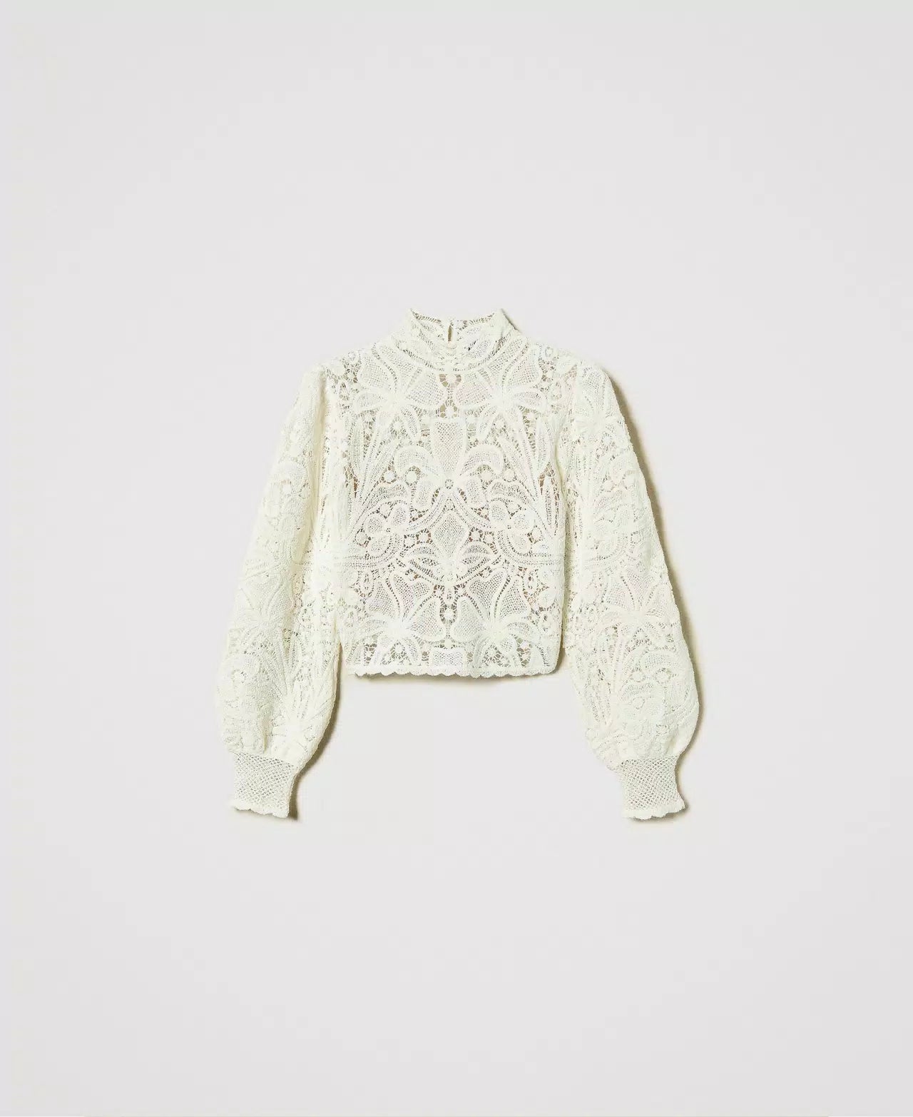 Floral crochet boxy jumper