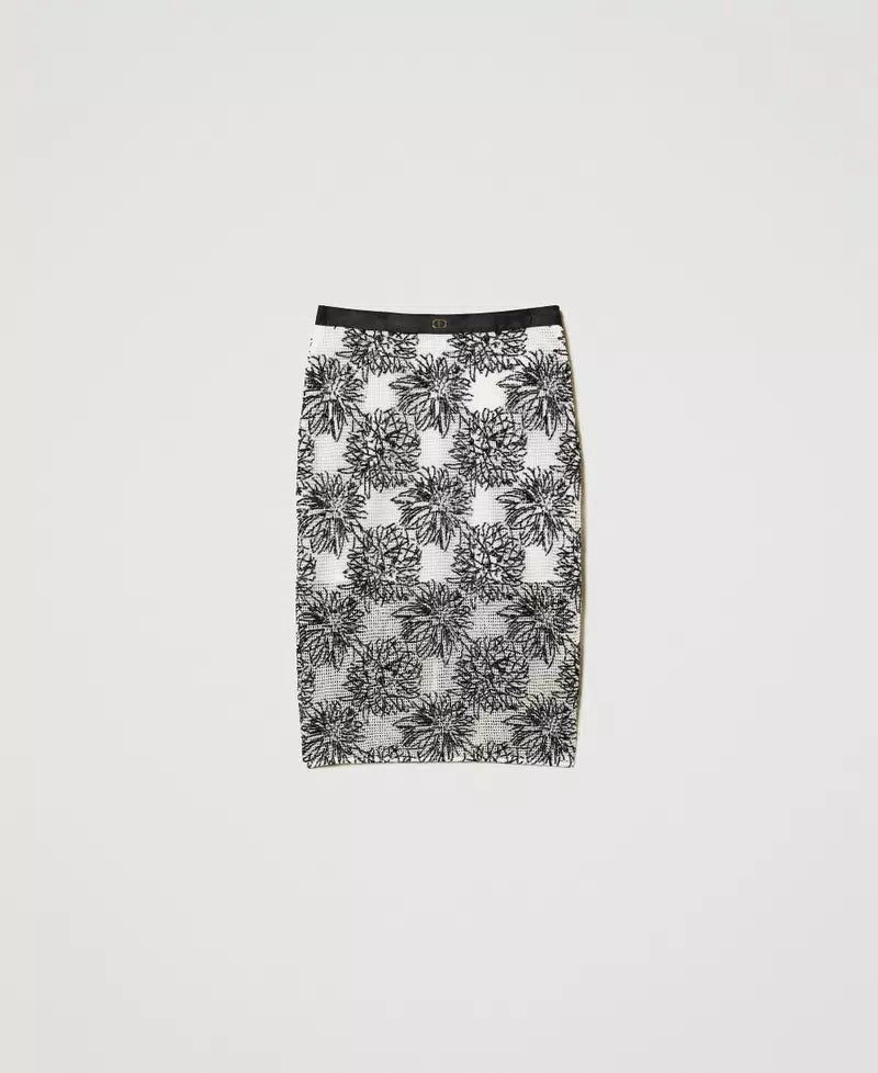 Midi skirt with sequins