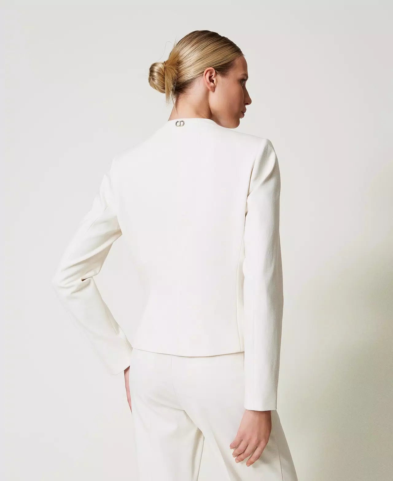 Blazer with jewel buttons