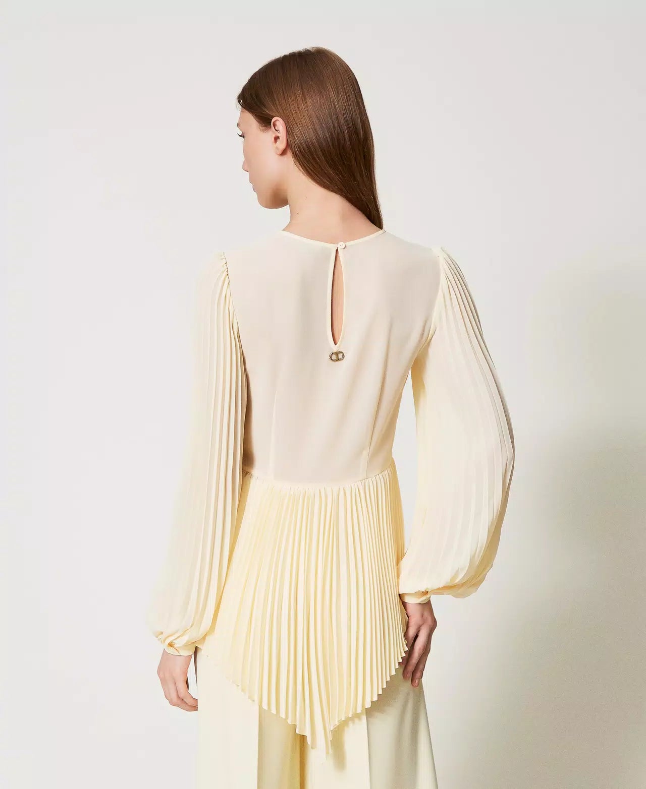 Pleated georgette blouse