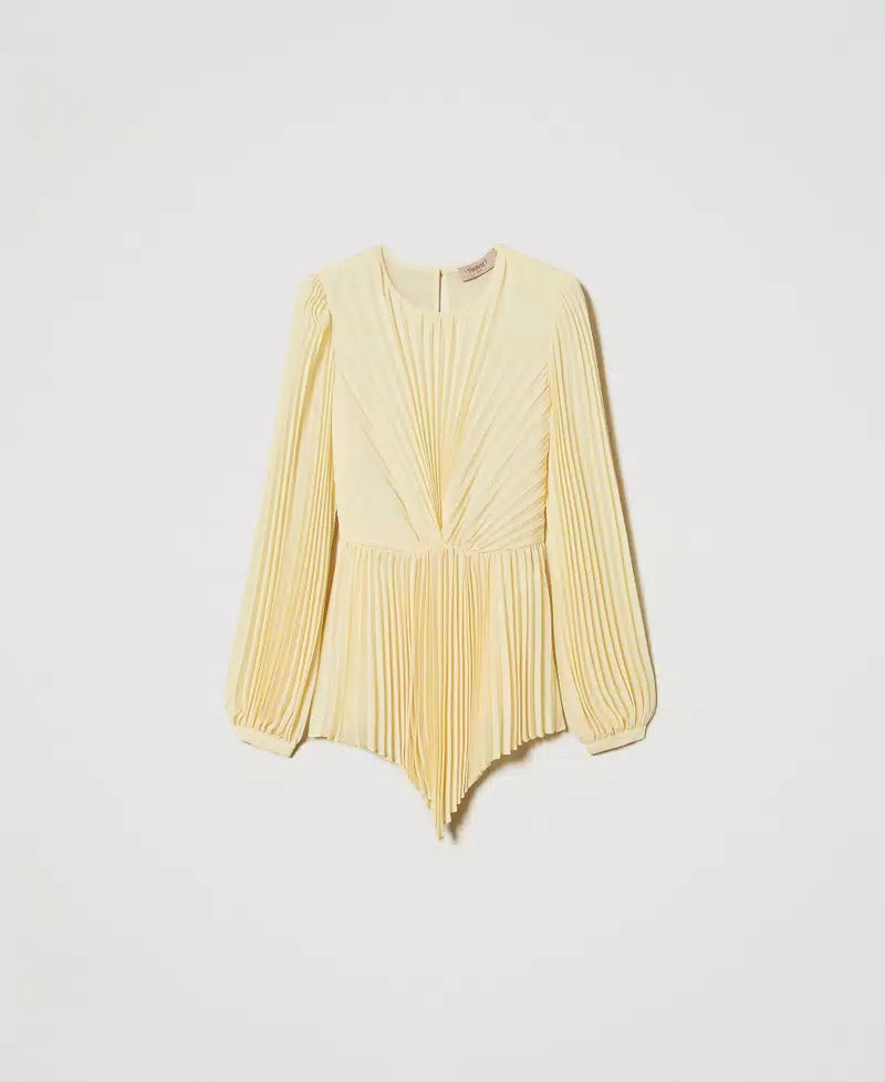 Pleated georgette blouse