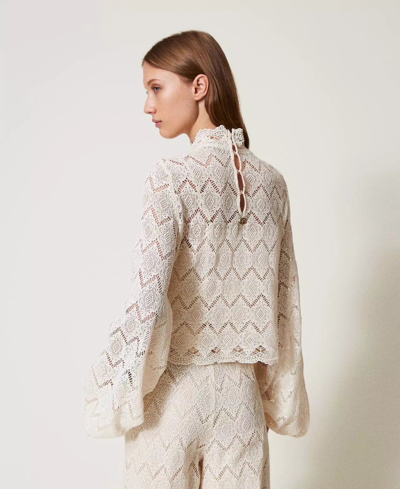 Macramé lace blouse