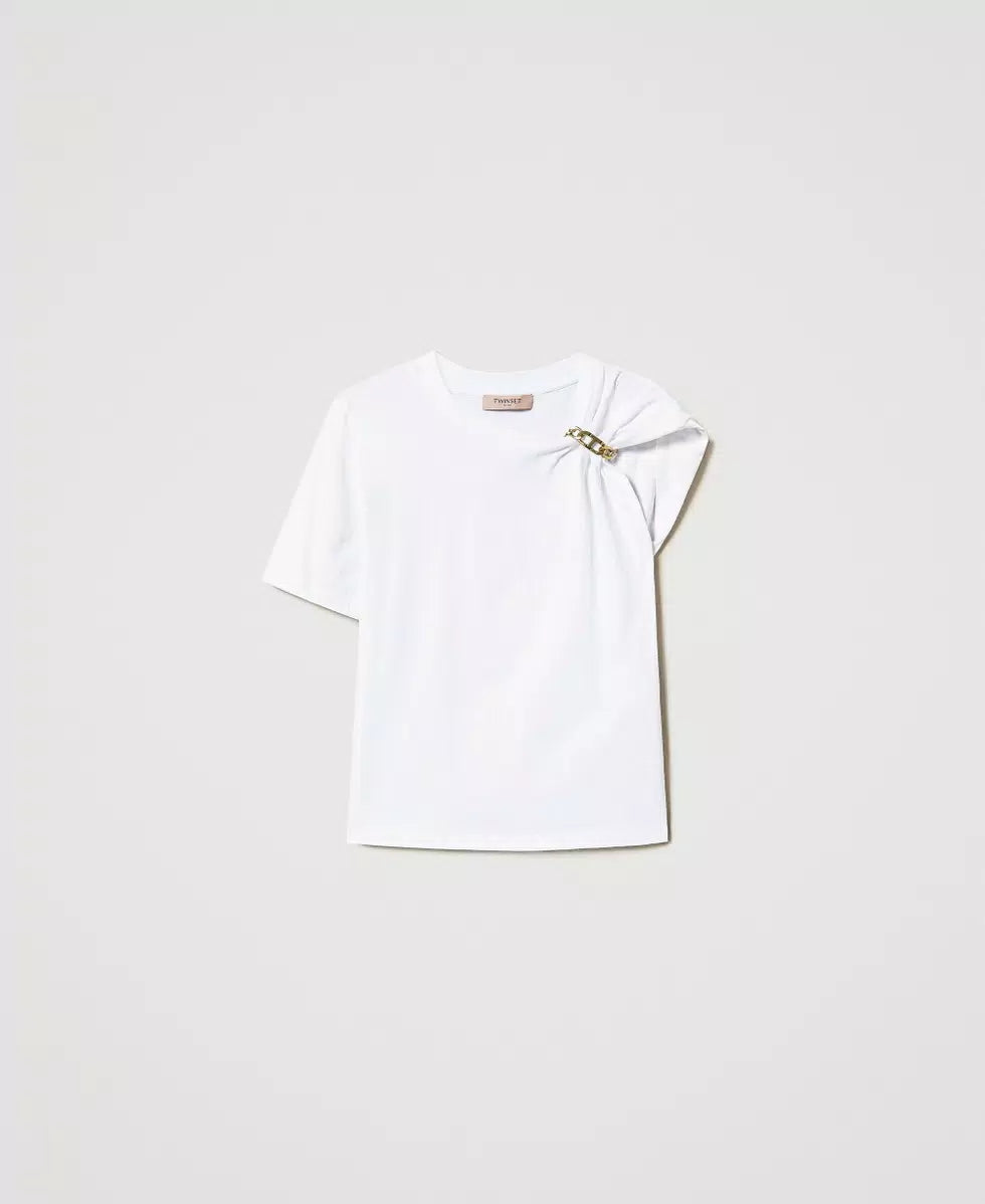 T-shirt with Oval T chain