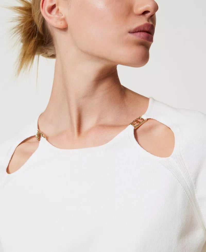 Jumper with cut-outs and Oval T