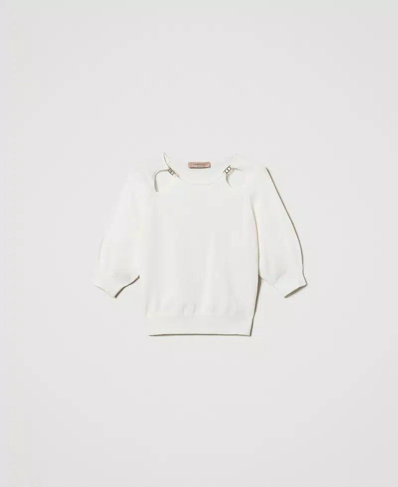 Jumper with cut-outs and Oval T