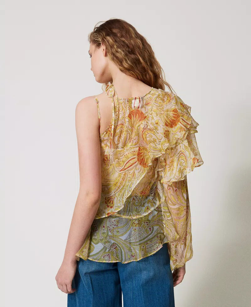 Salina silk in crepon blouse