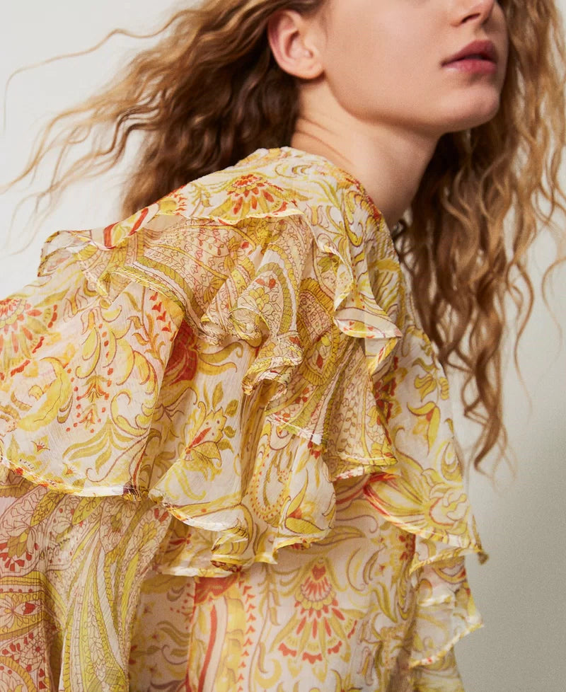 Salina silk in crepon blouse