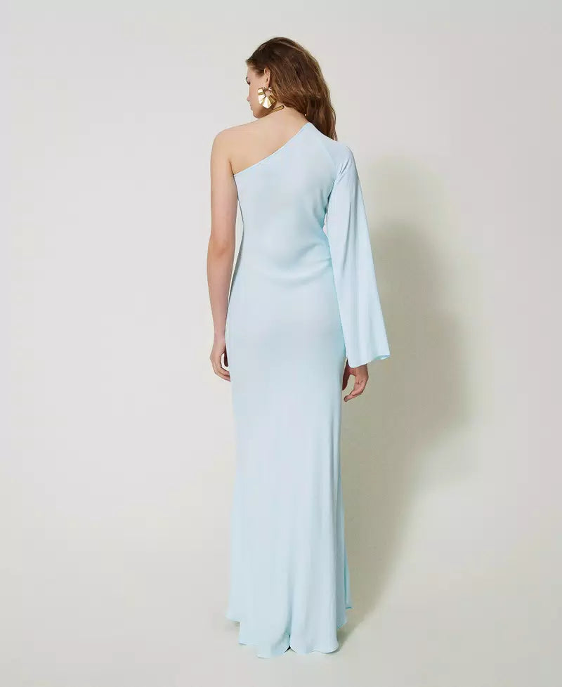 Lido long fitted dress in georgette