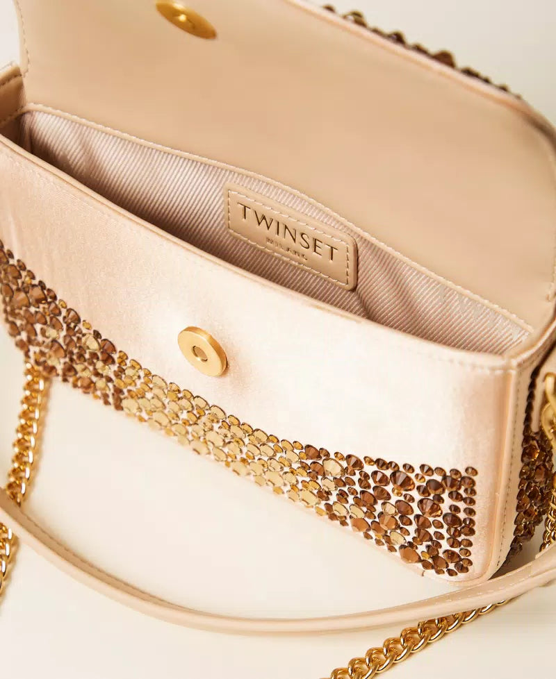 “Amie” shoulder bag with rhinestones
