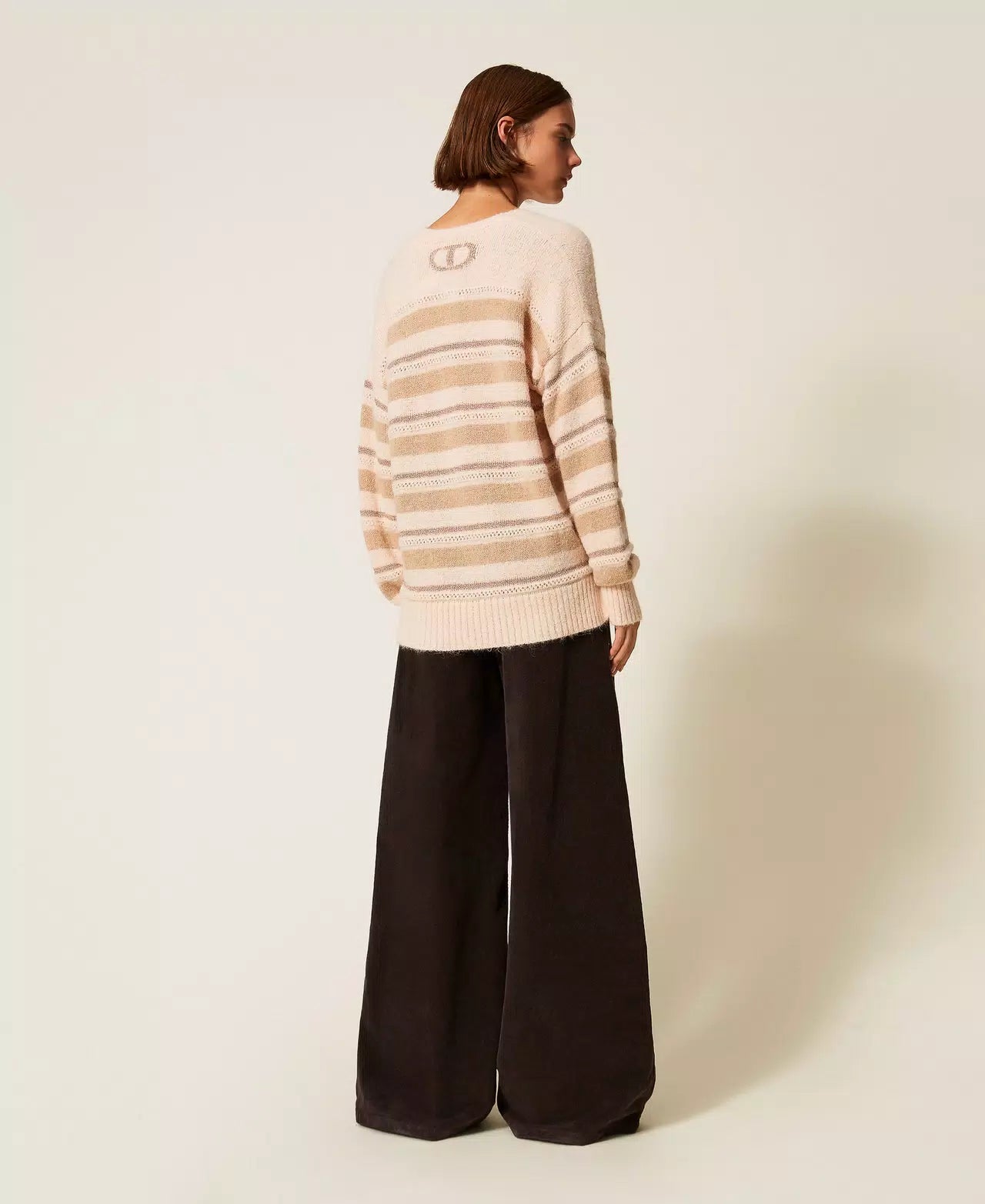 Wide corduroy trousers chocolate