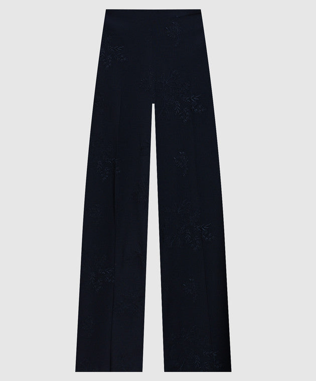 Embroidered palazzo trousers