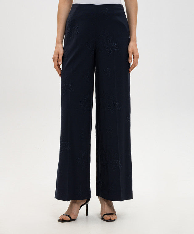 Embroidered palazzo trousers