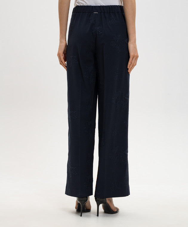 Embroidered palazzo trousers