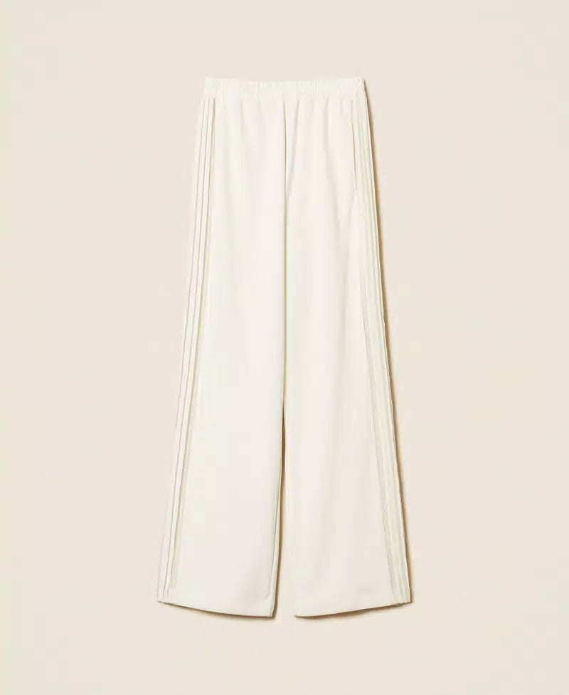 Recycled crêpe de Chine trousers