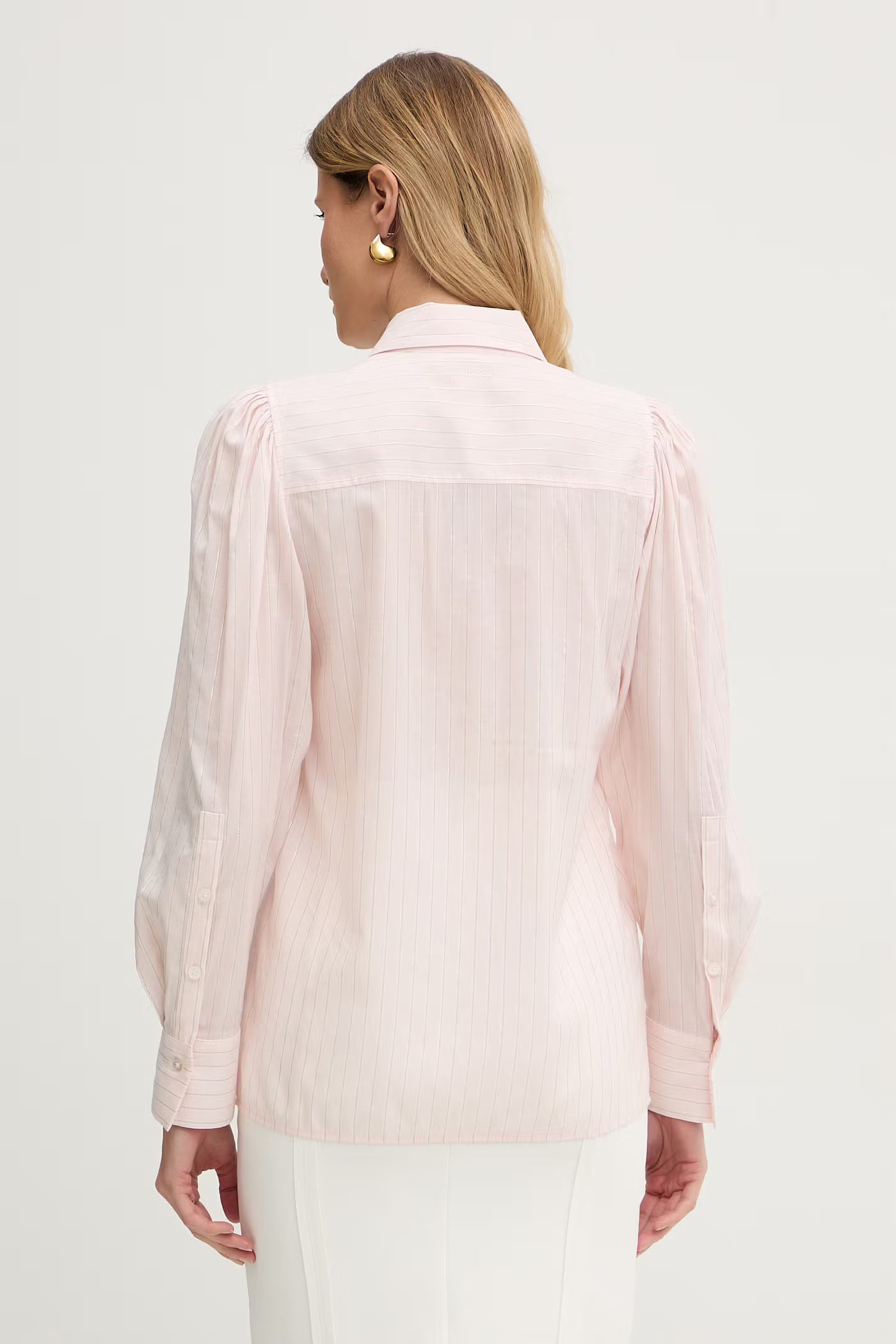 Striped poplin shirt