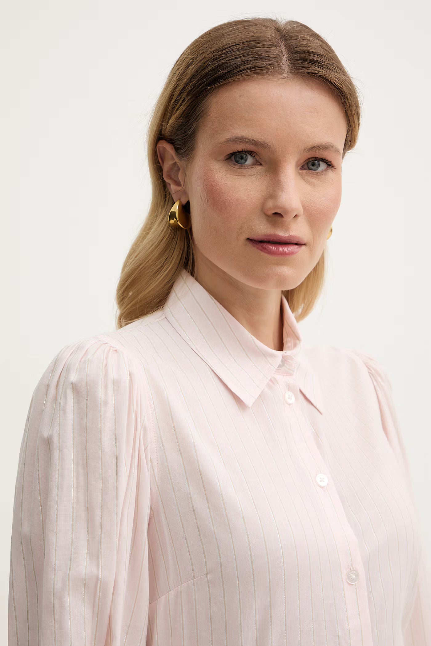 Striped poplin shirt