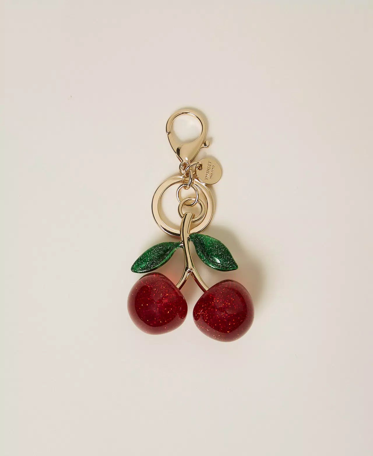 Key ring with resin cherries