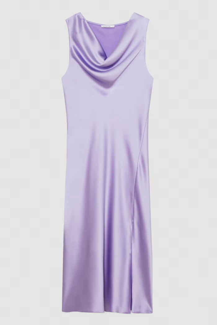 Satin waterfall dress