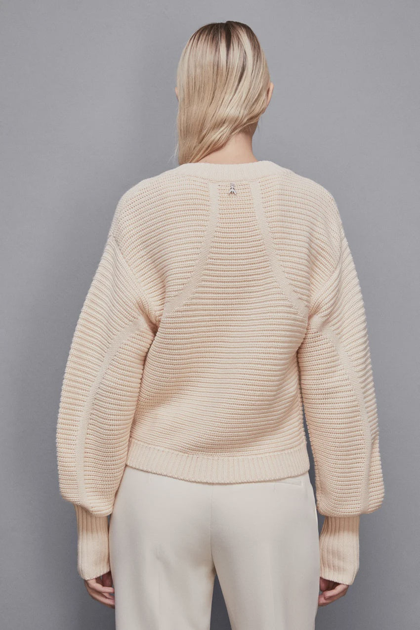 Ribbed knitted cardigan