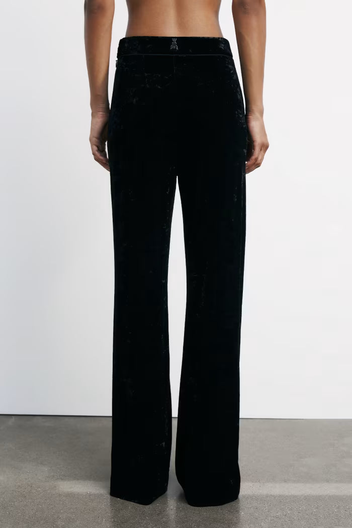 "ESSENTIAL" velvet pants black