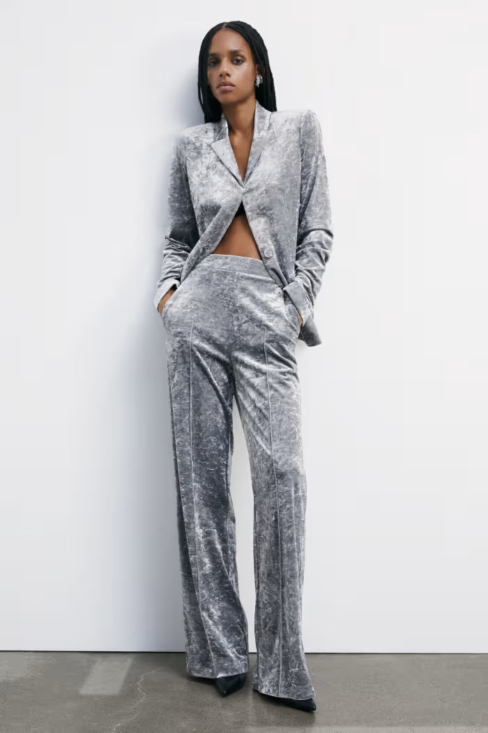 "ESSENTIAL" velvet pants