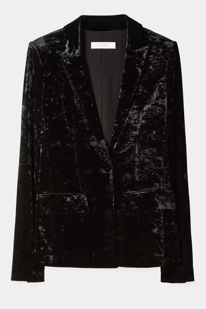 "ESSENTIAL" velvet blazer black