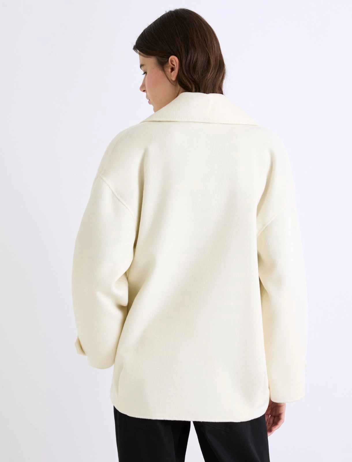 Wool heavy jacket white