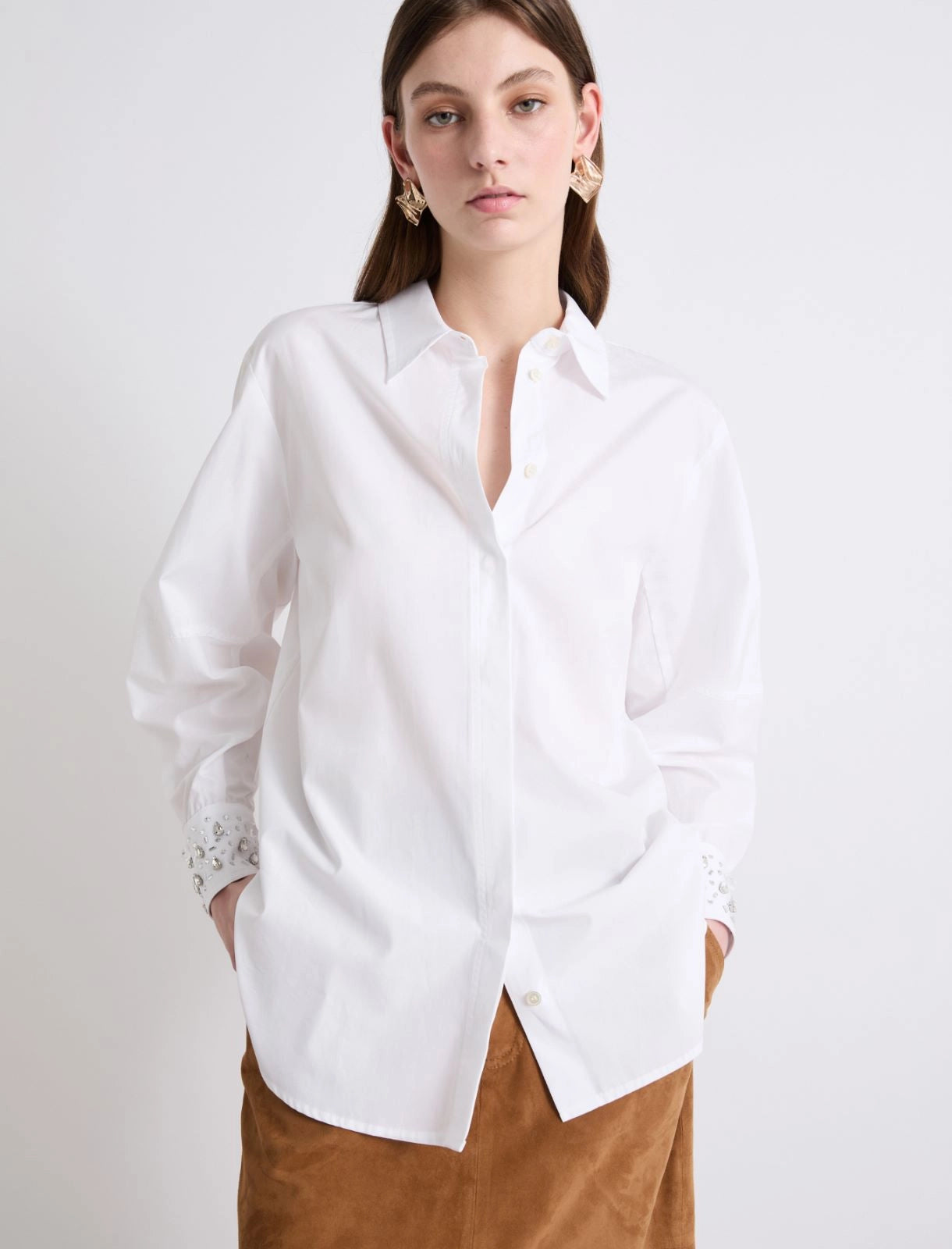 Embroidered cotton shirt