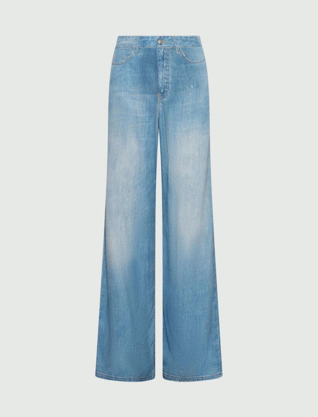 Flowing viscose-blend 5-pocket trousers