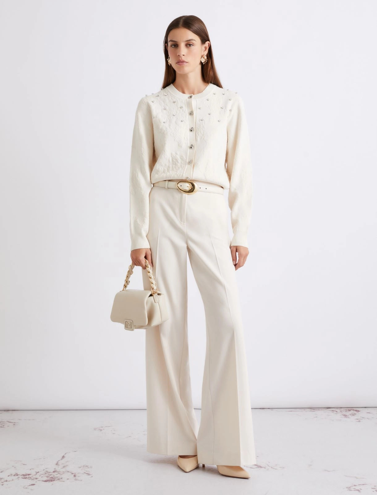 Straight-fit stretch canvas trousers