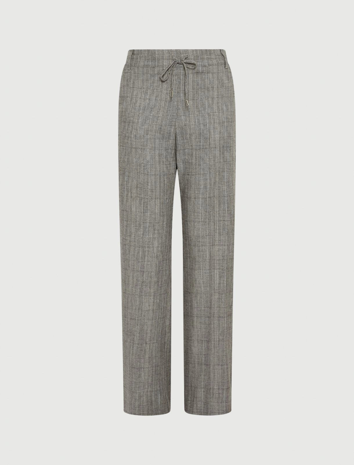 Wool trousers with string