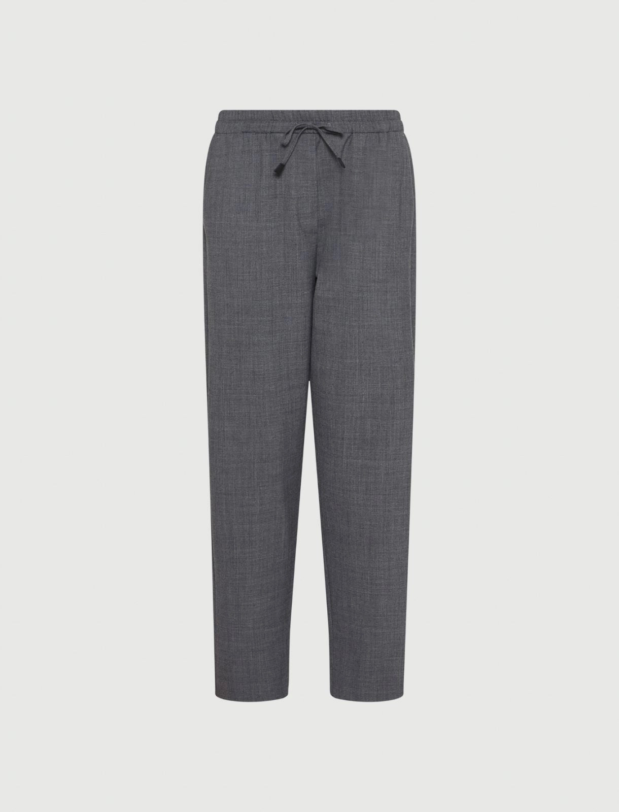 Slim-fit wool-blend trousers