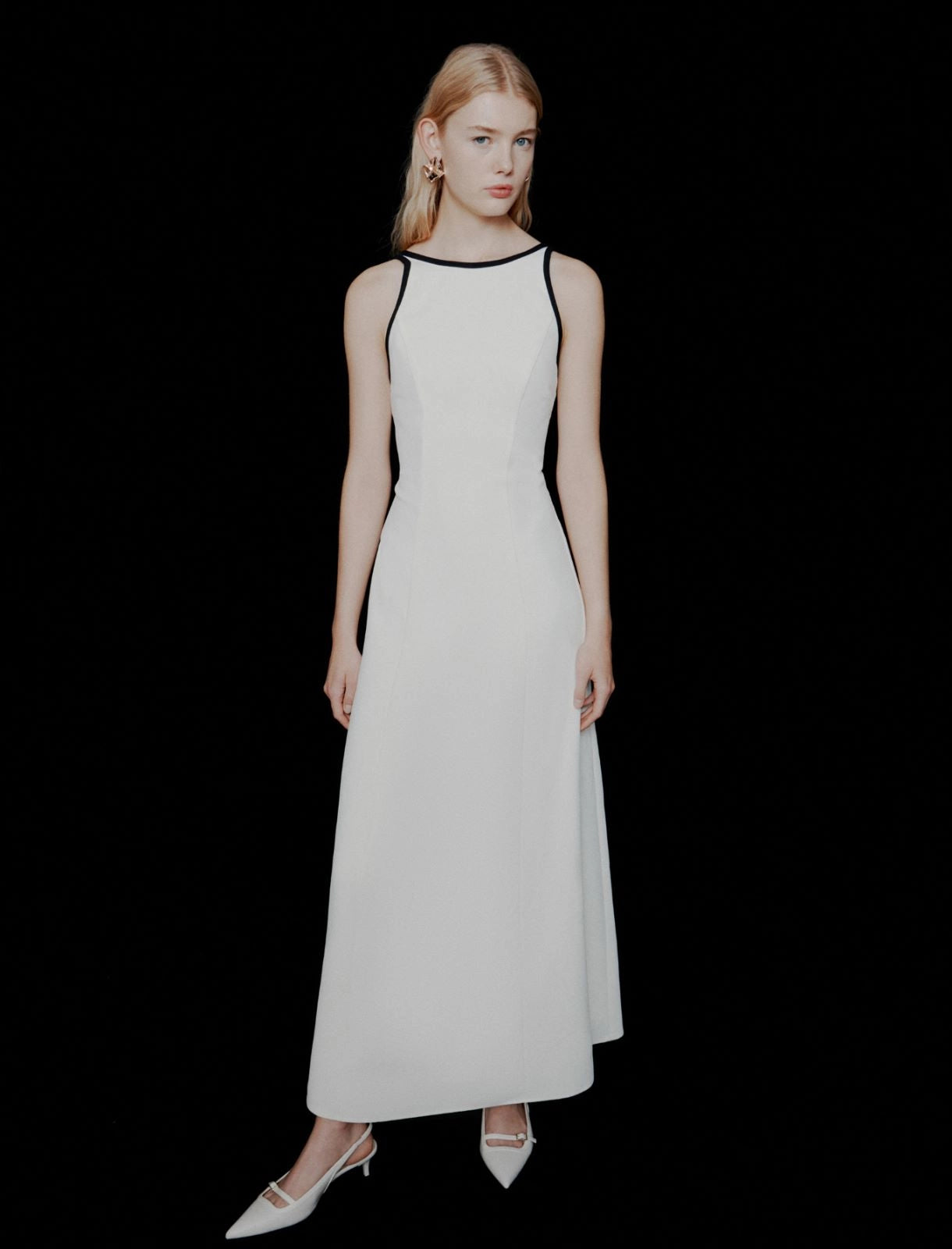 Envers satin backless dress