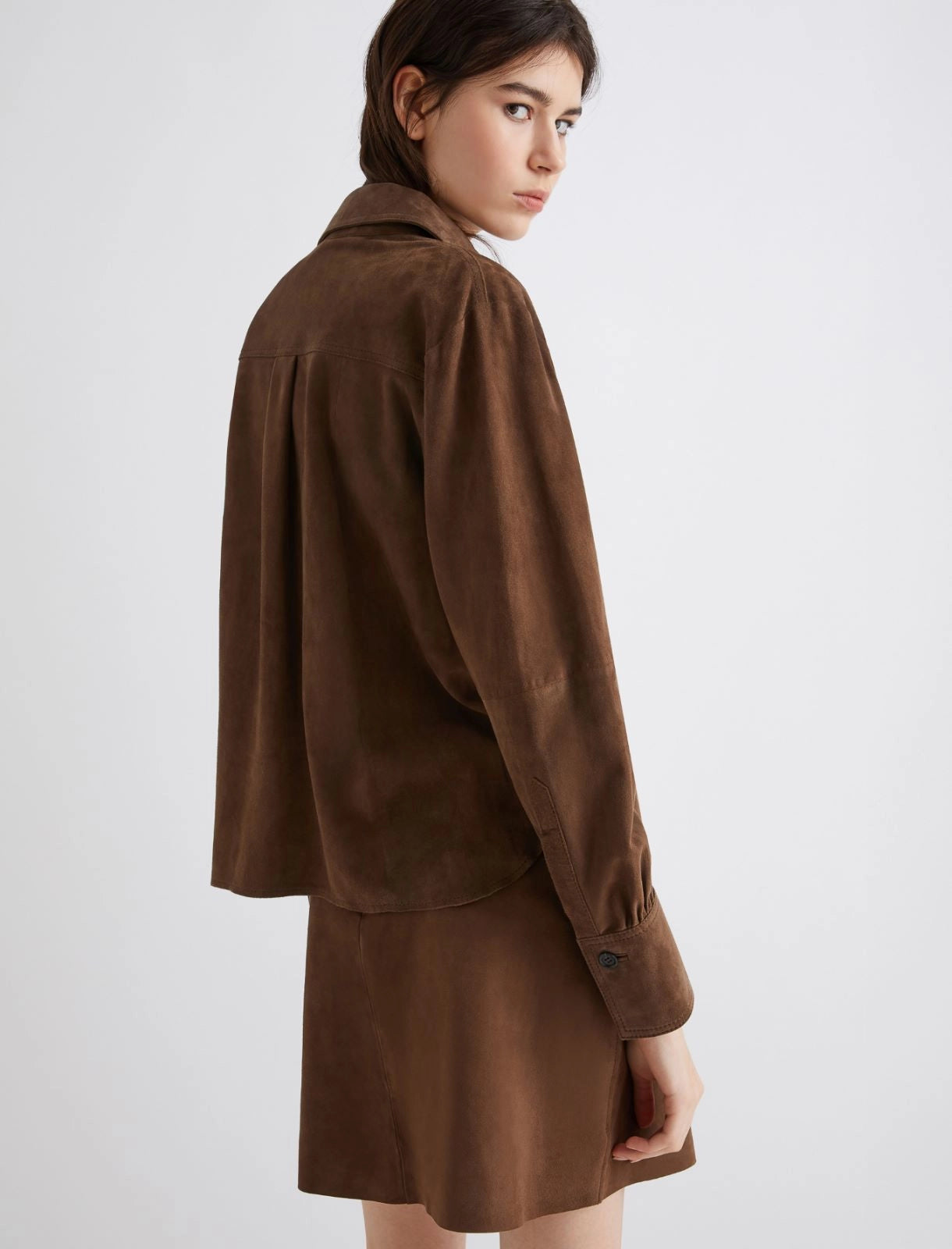 Suede leather jacket and overshirt