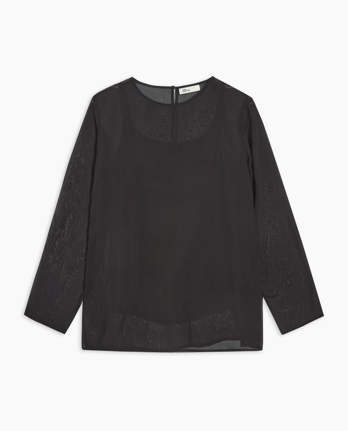 Sheer black organza blouse