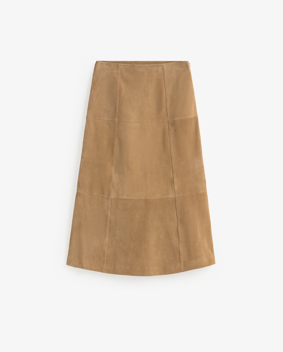 Suede midi skirt