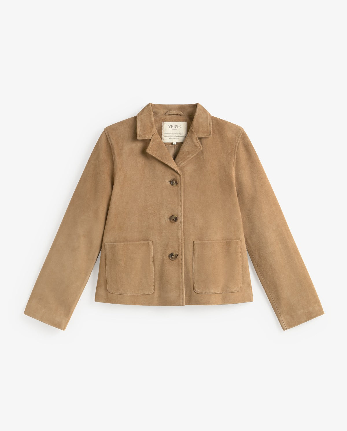 Suede jacket with lapels