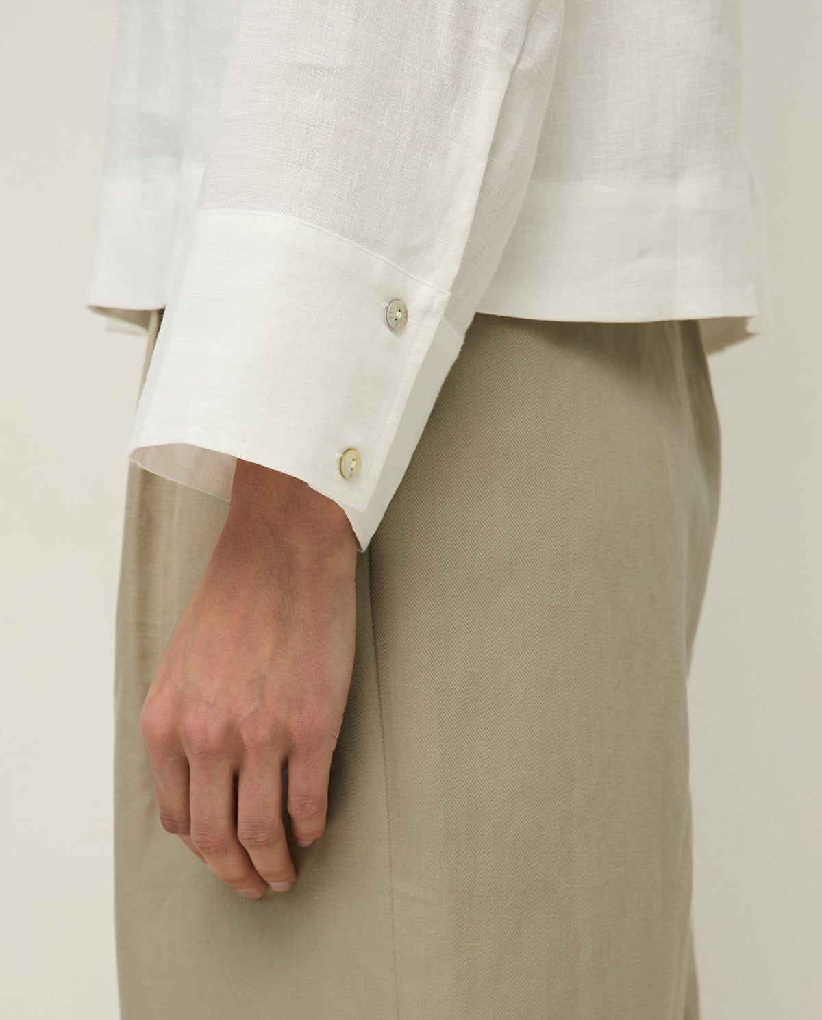 Long-sleeve hemp blouse