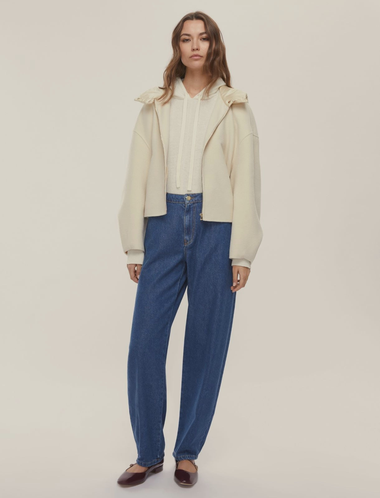 Hooded bomber jacket