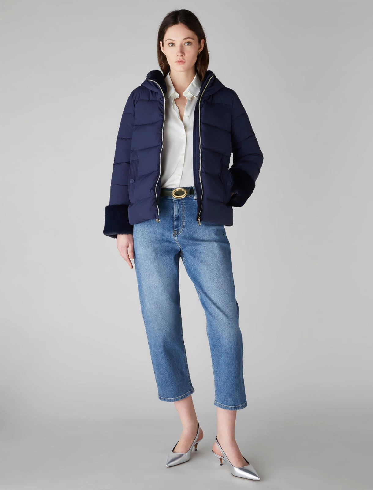 Puffer Jacket With Drawstring