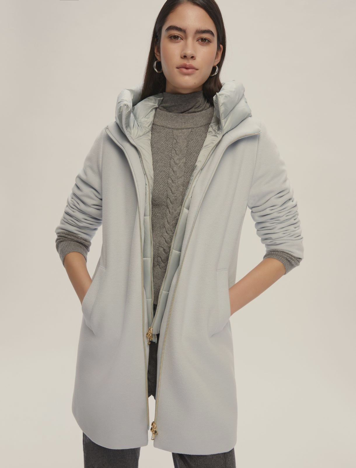 Heavy jacket in soft padded cloth