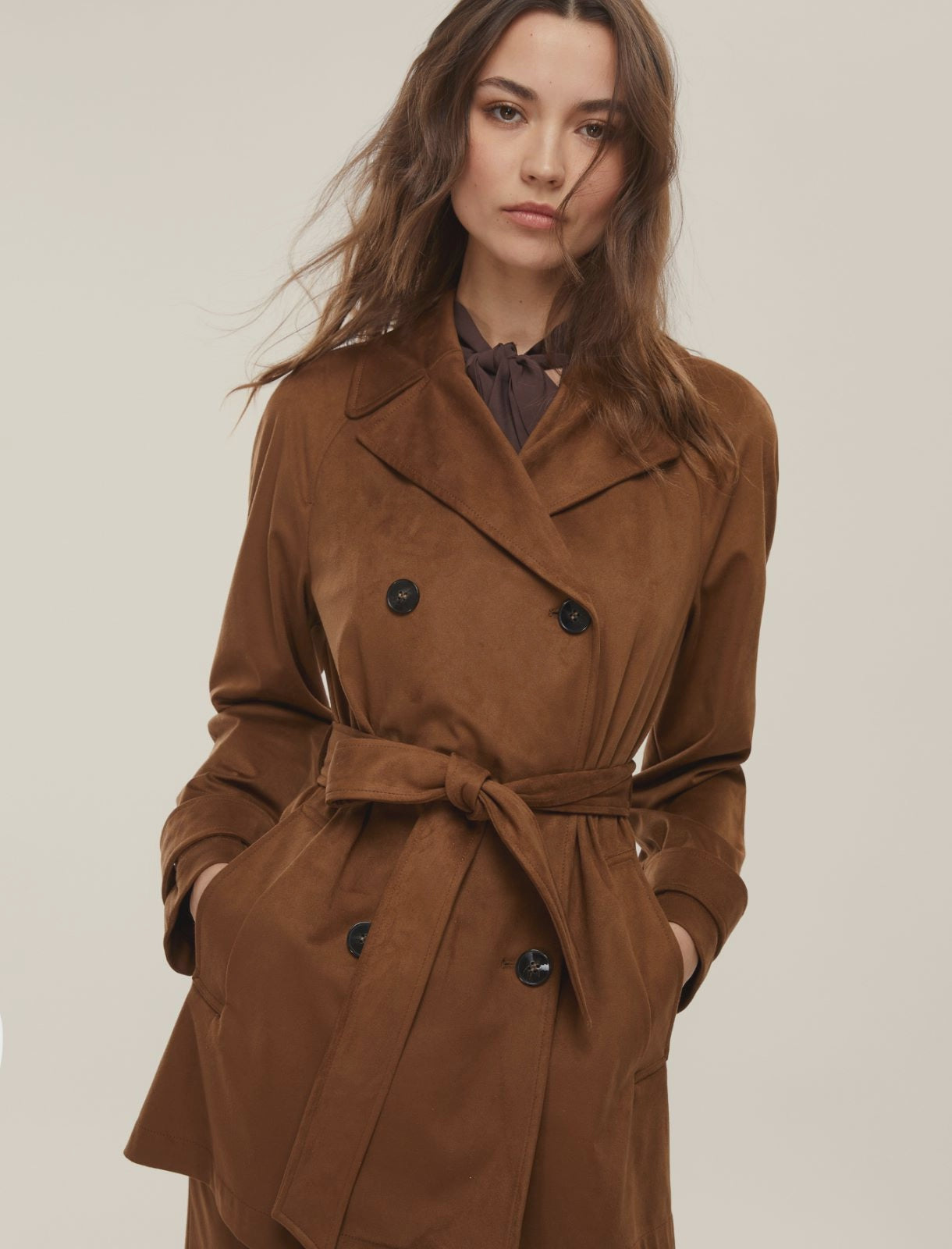 Jersey trench coat