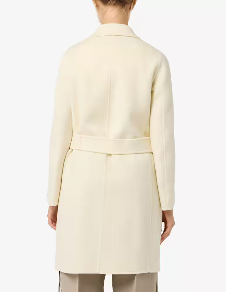 Double-faced wool-blend coat