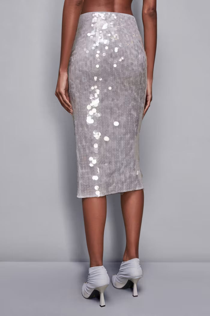 Sequin midi skirt