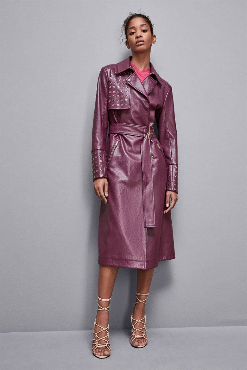 Eyelet Trench Coat