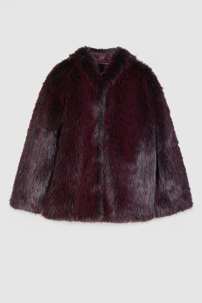Soft fluffy jacket red