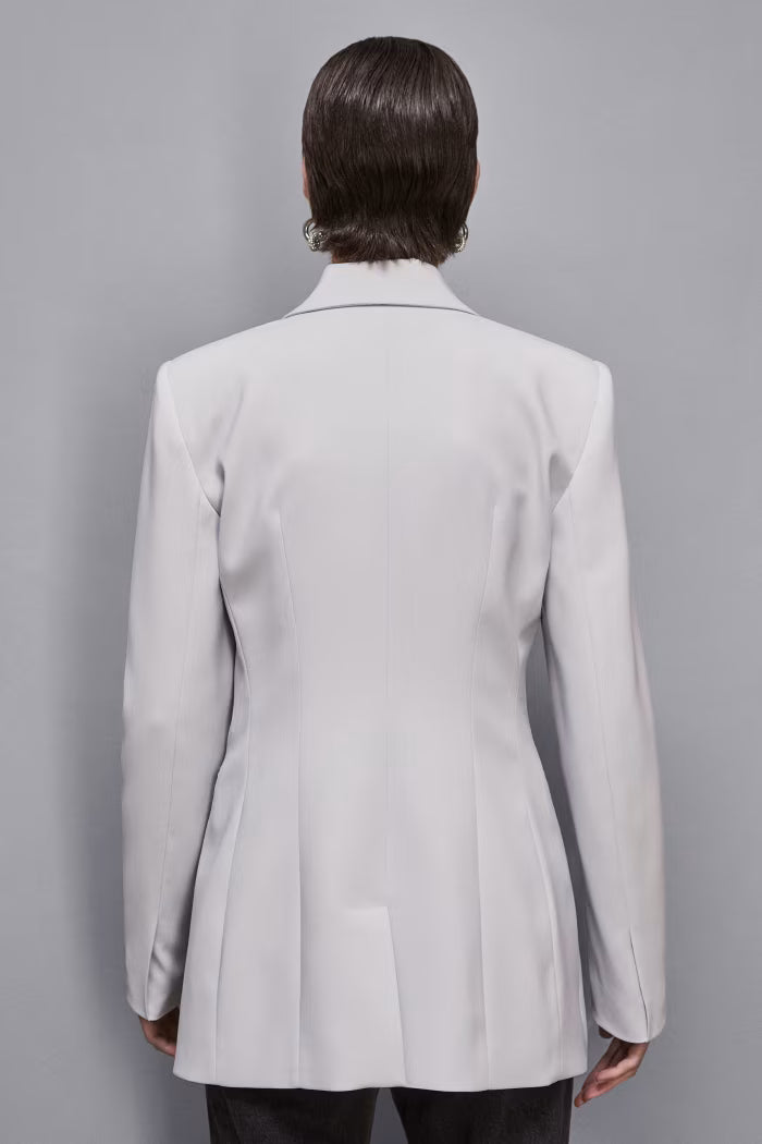 Zippered two-button jacket